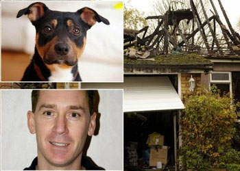 La casa va a fuoco con il cane dentro, pompiero lo salva con la respirazione bocca a bocca